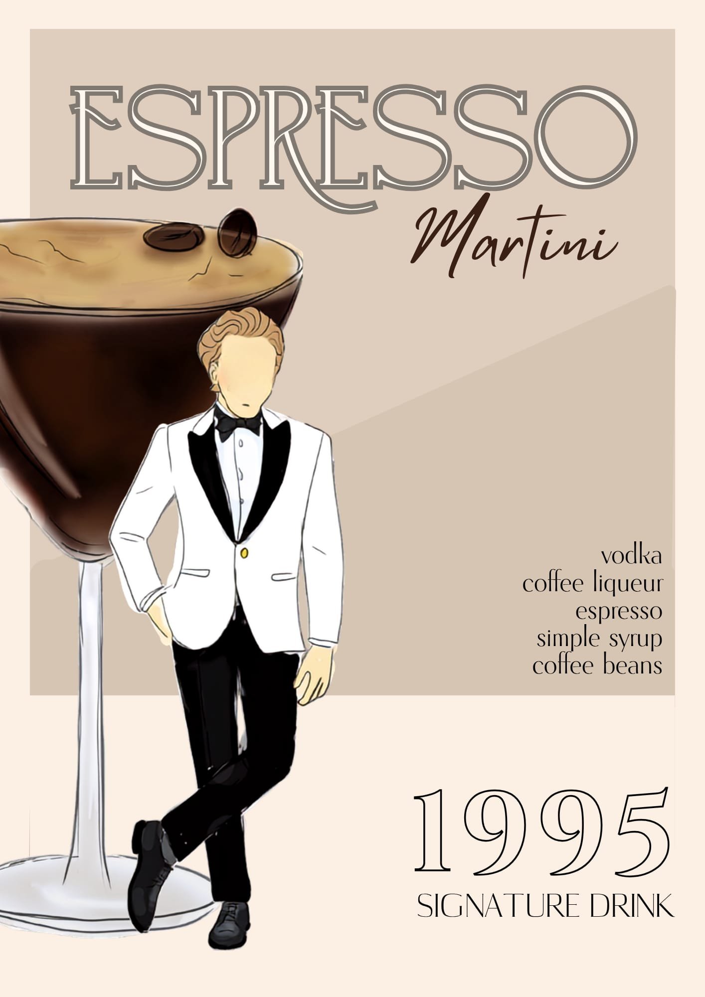 Espresso Martini signature drink card
